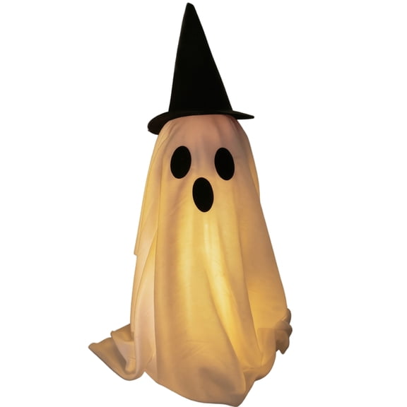 Light Up Witch Ghost Halloween Decor – Cute Light Standing Ghost Table Ornament – Vintage Halloween Mini Ghost Decor for Home Corridor Holiday Layout