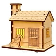 thumbnail image 1 of Light-Up Wooden Christmas Village House DIY Kit, Handmade Crafts for Family Holiday Activities and Festive Home Décor, 1 of 5