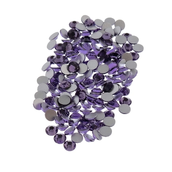 Bead Landing Light Violet SS20 Glass Flatback Rhinestones - 4.7mm Faceted Gems for Jewelry, Crafts & DIY Embellishments, 12 Pack