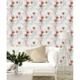 thumbnail image 1 of Light Wallpaper with Flowers and Leaves Pre-Pasted - 25"W x 225"H, 1 of 3
