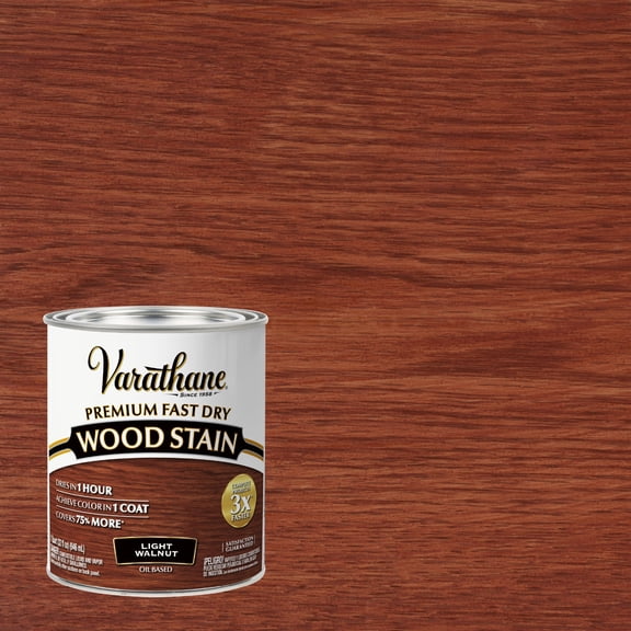 Light Walnut, Varathane Premium Fast Dry Wood Stain-262015, 32 fl oz