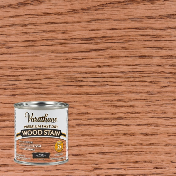 Light Walnut, Varathane Premium Fast Dry Wood Stain-262034, Half Pint