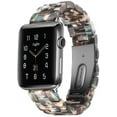 thumbnail image 1 of Light Watch Band-Fashion Resin iWatch Bands Bracelet Compatible with Stainless Steel Buckle for Watch Ultra 2 1 Series 9 Series 8 7 Series 6 Series SE Series 5 Series 4 Series 3 Series 2 1 Tortoise S, 1 of 4