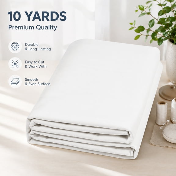 Light Weight 100% Cotton Muslin Fabric 59 Inch x 2, 5, 10 Yards Bleached Soft Linen Material for Sewing Apparel Quilting Drapery