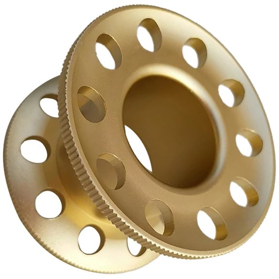 Light Weight Aluminum Alloy Miniature Corrosions Resistant 10 Hole Diving Reel for Diving and Underwater Photography