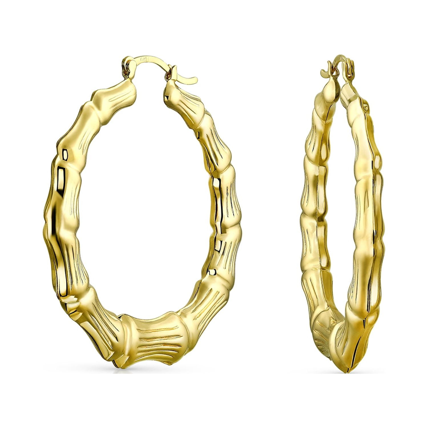 Gold Polish Light Weight Line Earrings
