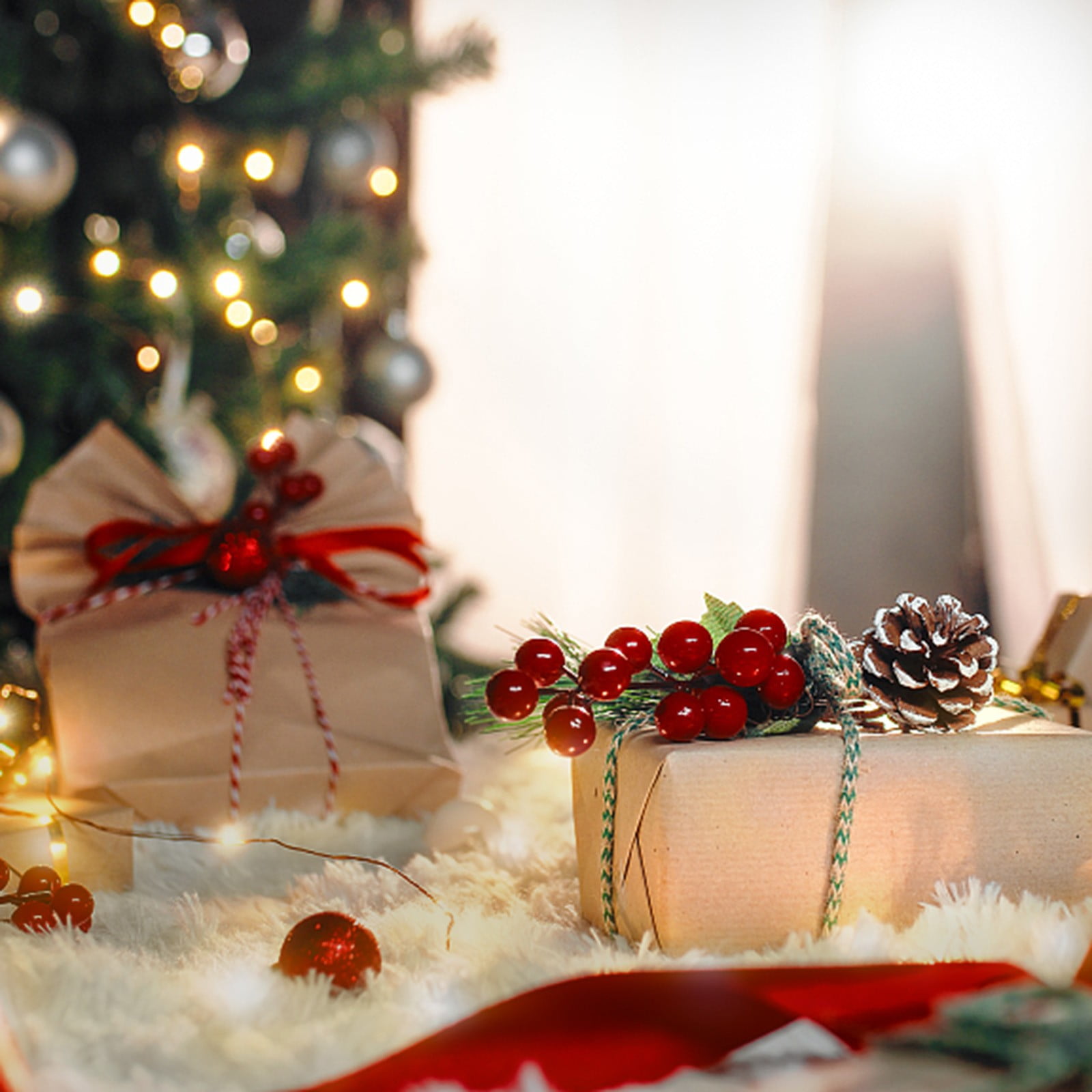 Light Weight Blanket Christmas Glowing Snow Blanket Christmas Tree