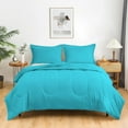 thumbnail image 1 of Light Weight & Breathable Thicker Design Comforter, 300 GSM All Season, 600-TC 100% Egyptian Cotton - Extra Large King Size ( 120" x 136" ) Inches, 1pc Comforter Only, (Turquoise), 1 of 6