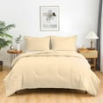 thumbnail image 1 of Light Weight & Breathable Thicker Design Comforter, 300 GSM All Season, 600-TC 100% Egyptian Cotton - OverSized King Size ( 98" x 120" ) Inches, 1pc Comforter Only, (Ivory), 1 of 6