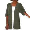 thumbnail image 1 of Light Weight Cardigan Women Summer Half Sleeve Cardigan Open Front Shawls Casual Lightweight Beach Cover Ups, 1 of 6