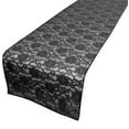 thumbnail image 1 of Light Weight Floral Sheer Lace Table Runner / Wedding Table Top Décor (Pack of 8) Black, 1 of 2