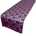 thumbnail image 1 of Light Weight Floral Sheer Lace Table Runner / Wedding Table Top Décor (Pack of 8) Plum, 1 of 2