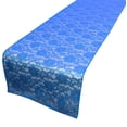 thumbnail image 1 of Light Weight Floral Sheer Lace Table Runner / Wedding Table Top Décor (Pack of 8) Royal Blue, 1 of 2
