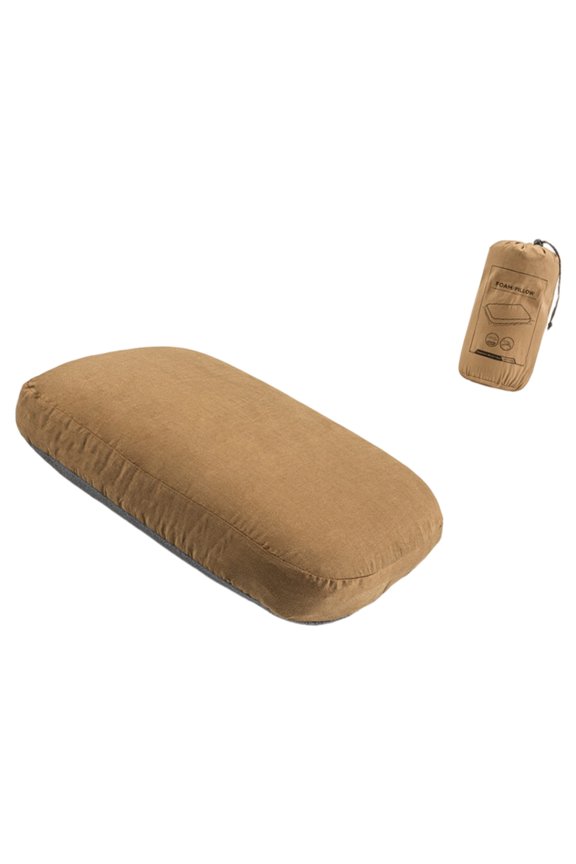Light Weight Foldable Memory Foam Camping Pillow Compressible To Minimal Size with Storage Bag For Backpacks & Suitcases