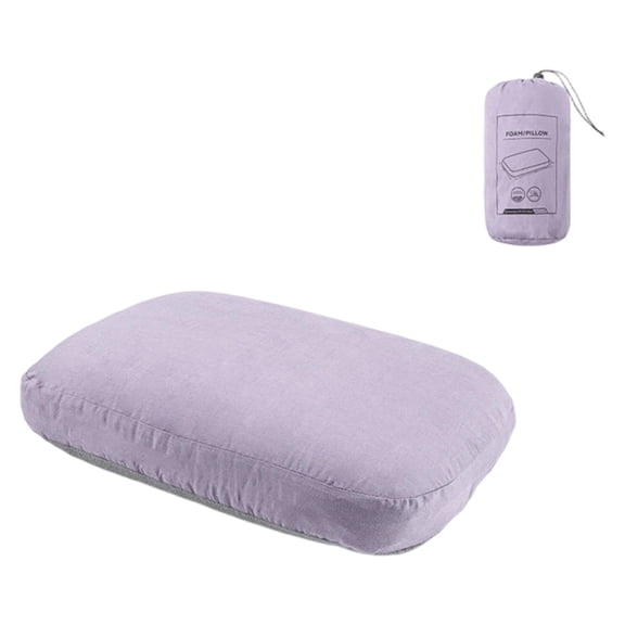 Light Weight Foldable Memory Foam Camping Pillow Compressible To Minimal Size with Storage Bag For Backpacks & Suitcases