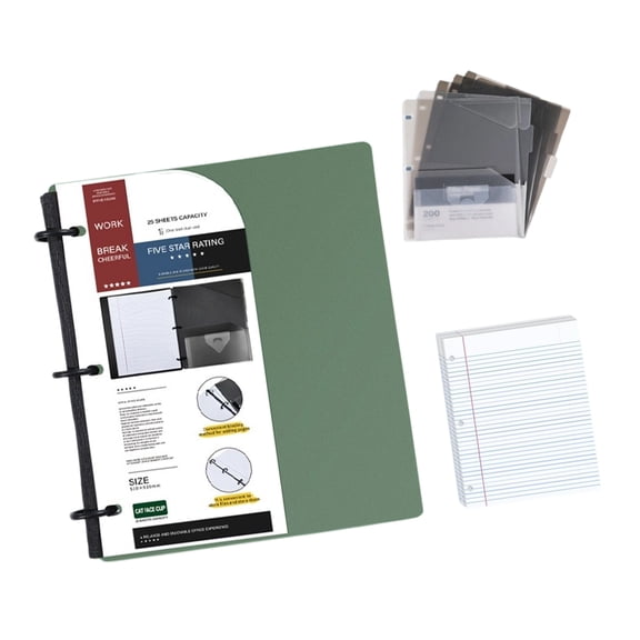 Light Weight Foldable Plastic Binder Notebook Compacts Design Easy to Carry for Commuting Travel and Mobile Office Use