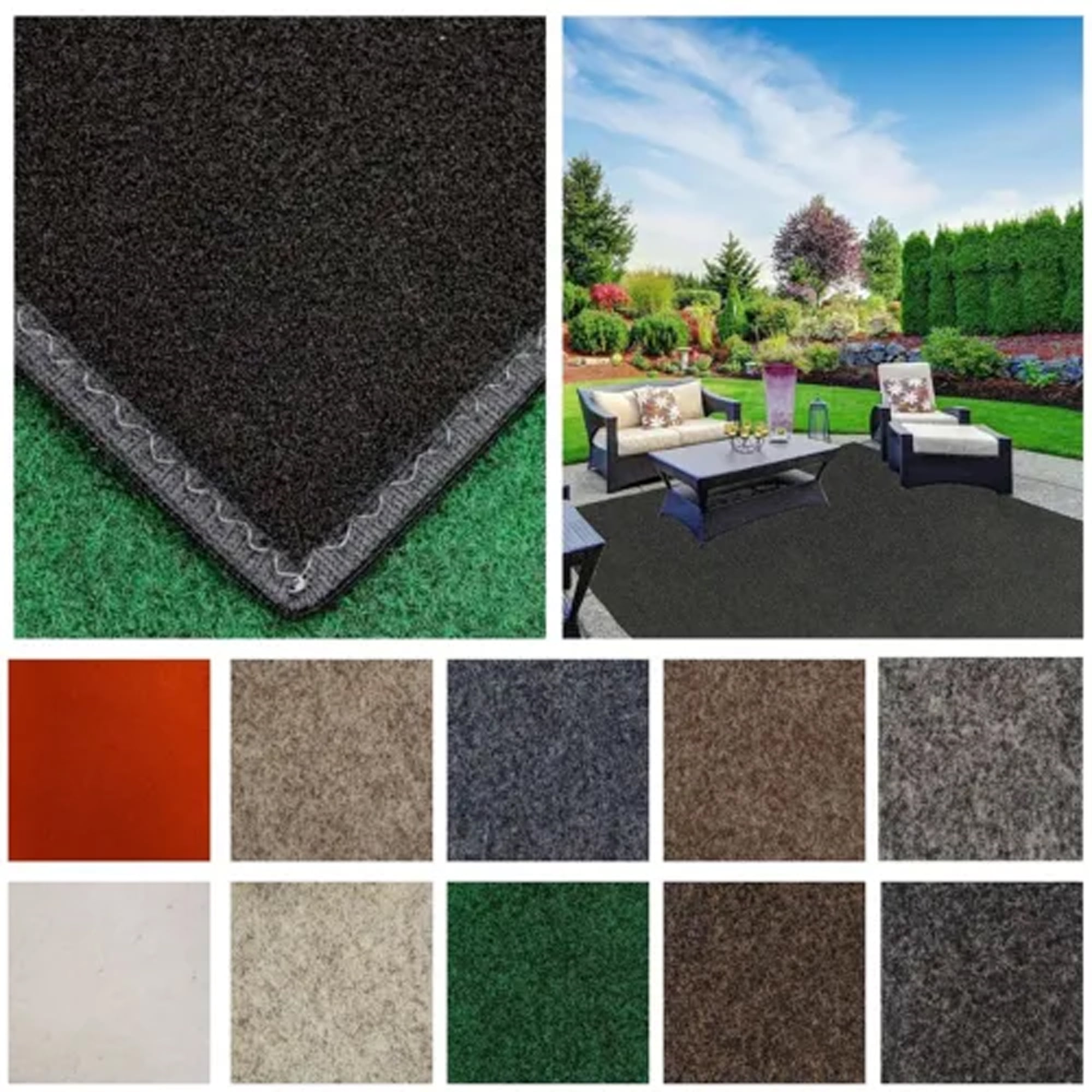 Light Weight Indoor-Outdoor Tradeshow Patio Deck Area Rugs - Walmart.com