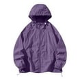 thumbnail image 1 of Light Weight Jacket for Men Summer Thin Shirt Unisex Long Sleeve Sun Protection Outdoor Hiking Zipper Fishing Coat with Pockets Purple S, 1 of 5