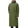 thumbnail image 1 of Light Weight Jackets Mens New Men's Long Jacket Windbreaker Waterproof Lightweight Packable Running Hiking Cycling Rain Coat with Hood Army Green XXL, 1 of 9