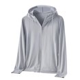 thumbnail image 1 of Light Weight Jackets Womens New Sun Protection Hoodie for Women Long Sleeve Full Zip up Jacket Soft Lightweight Outdoor Workout Clothing Gray 3XL, 1 of 5