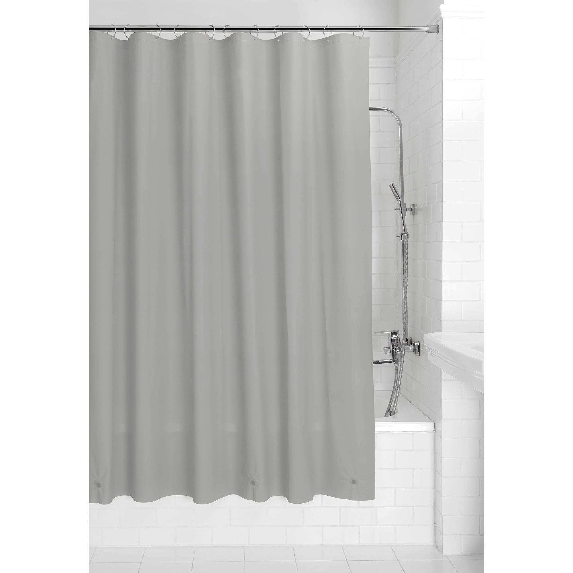 Light Weight PEVA Shower Curtain Liner, Weighted Hem, Light