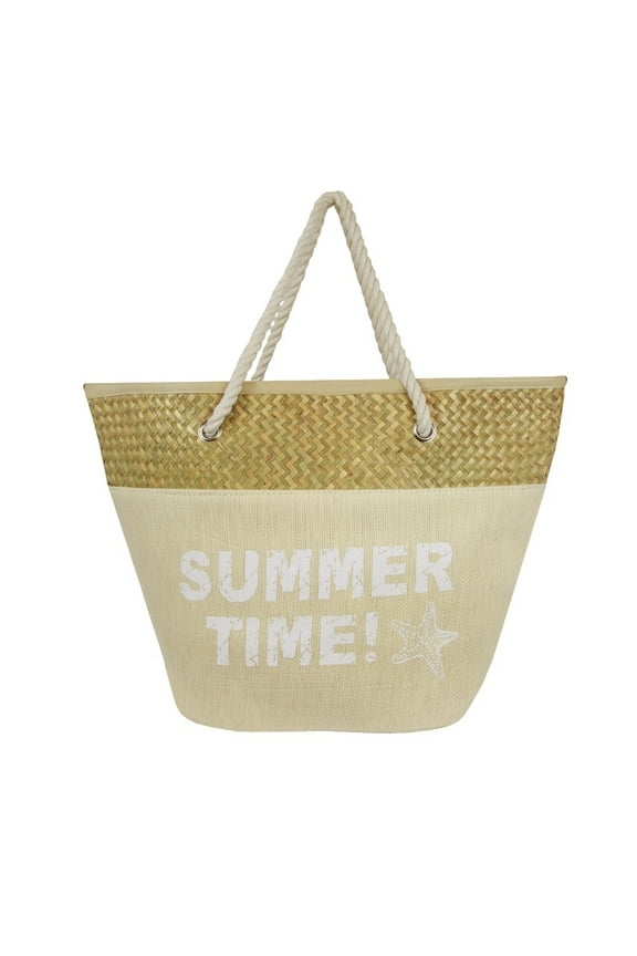 Light Weight Summertime Straw Cotton Outdoor Towel Cloth Unisex Beach Tote Bag