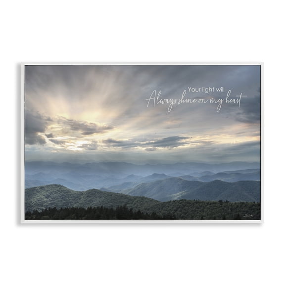 Stupell Industries Light Will Always Shine Landscape White Framed Giclee Art, design by Lori Deiter