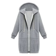 Light Winter Jackets for Women Dressy Fashion Long Sleeve Outwear Comfy Soft Loose Fit Pocket Overcoats