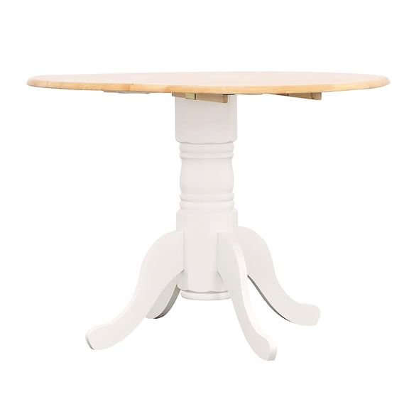 Light Wood Drop Leaf Table - Size Flexibility - Dining Room Use - Distinctive Aesthetic