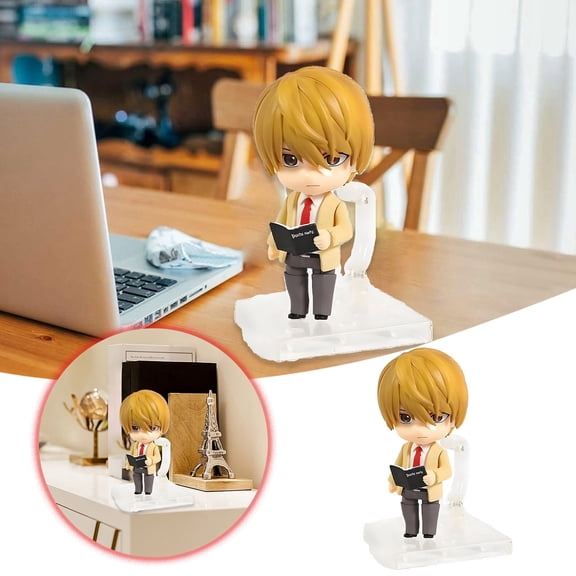 Light Yagami Character Action Figures Anime Dead Note Figurine Peripheral Decoration(4In-Yellow)#1400