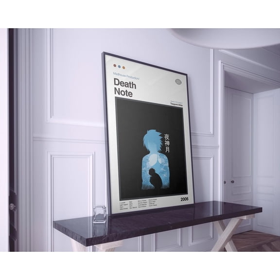 Light Yagami Death Note Anime Poster , Minimalist Manga Wall Art Unframed Size 24''x36'' GooGate