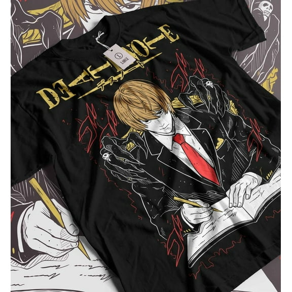 Light Yagami T-shirt, Manga Anime Death Note Ryuk Shirt