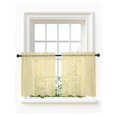 thumbnail image 1 of Light Yellow Botanical Tier Curtains 36 Inch Length,Sheer Curtains for Bedroom Living Room Window Spring Summer Chic Wildflowers Short Kitchen Curtains Drapes for Small Half Window 27.5"x36" 2 Panels, 1 of 7