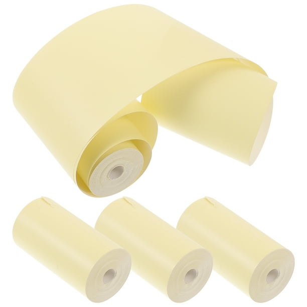 FENGGUIQU Printing Thermal Paper Receipt Printer Paper Light Yellow 4 Rolls 5.7*3 Inches