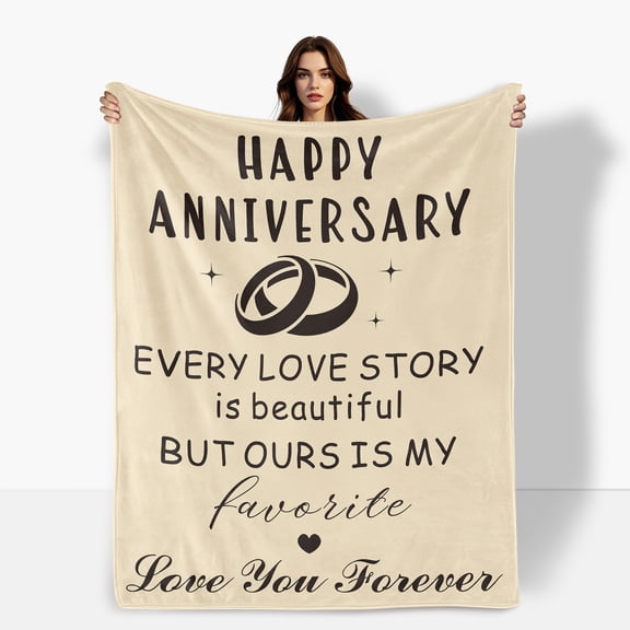 Light Yellow Heart Design Flannel Blanket For Couples Anniversary Gift Suitable For Sofa Bed Travel Camping Made With Polyester Fabric Soft Warm Comfortable Shipped From USA Ideal For Family Friends