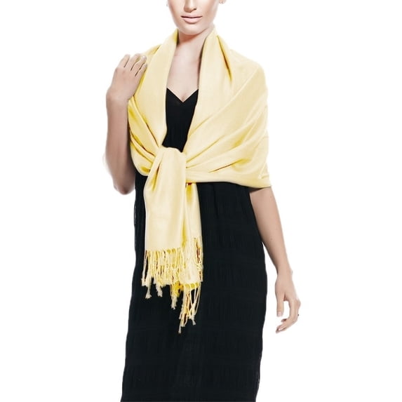 Light Yellow Pashmina Shawl Wrap Scarf