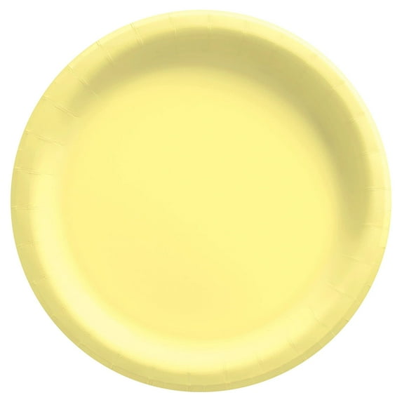 Light Yellow Round Paper Plates | 8 1/2" | Pack of 20 | Party Supply