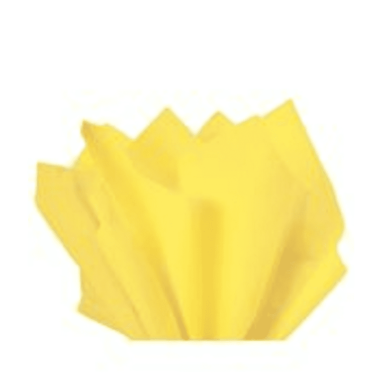 Light Yellow Tissue Paper Squares, Bulk 24 Sheets, Presents by