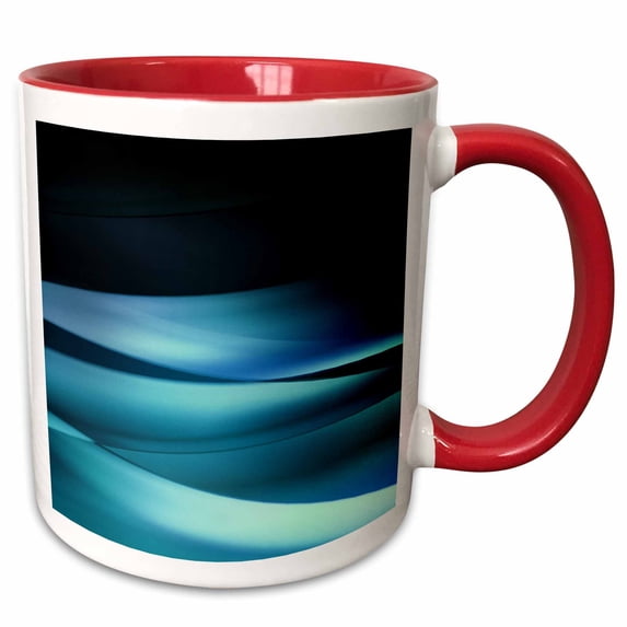 Light and Dark Blue Technical Abstract Stripes 15oz Two-Tone Red Mug mug-213586-10