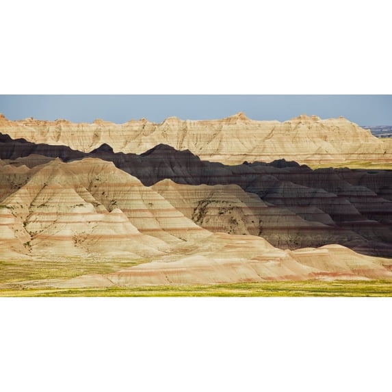 Light and shadows paint the landscape of badlands national park; south dakota united states of america Print