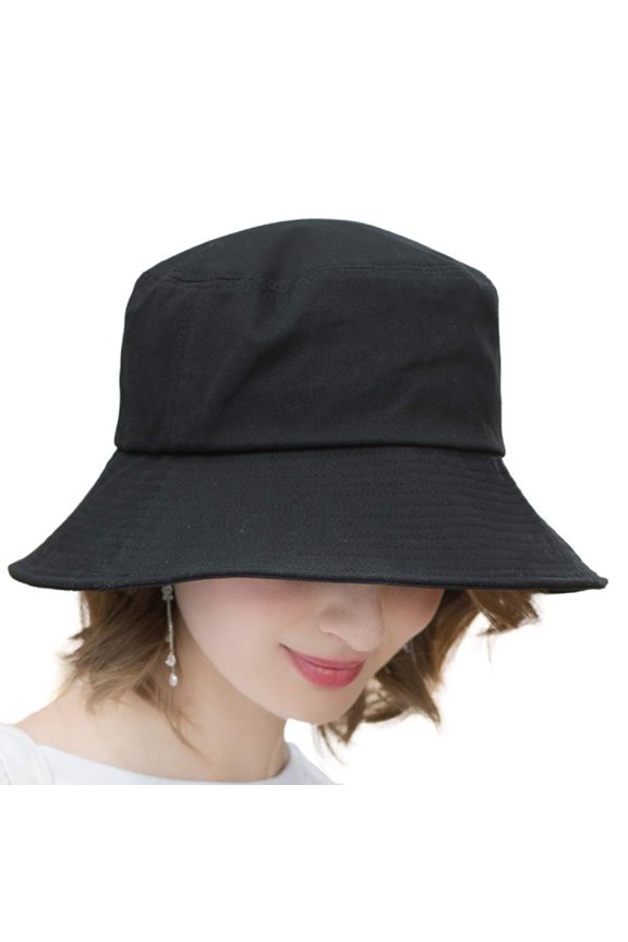 Light board wide brim with windbreak rope sun hat foldable bucket hat