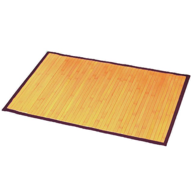 Light brown Bathroom Rug Bamboo Floor Mat 32"L x 20"W
