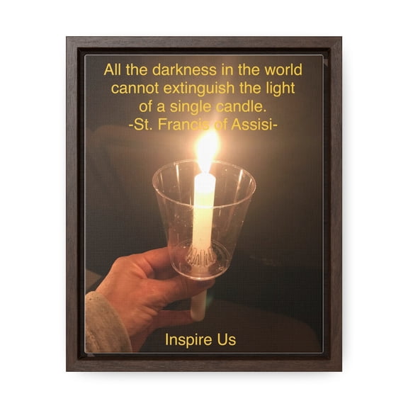 Light darkness candle Gallery Canvas Wraps, Vertical Frame