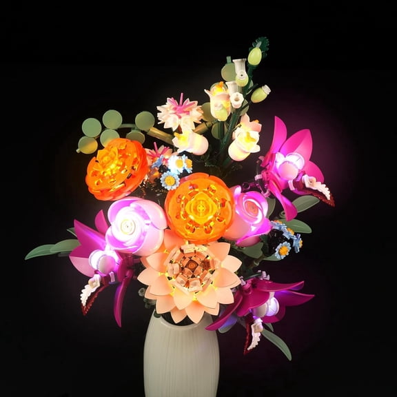 Light for Lego-10342 Pretty Pink-Flower Bouquet - Led Lighting Kit Compatible with Lego Building Blocks Model - NOT Included The Model Set