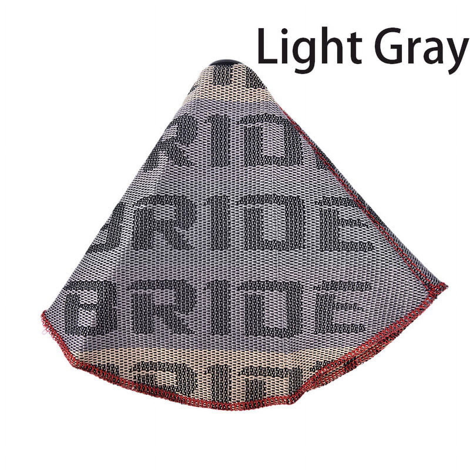(Light gray) Bride Racing Hyper Fabric Shift Knob Shifter Boot Cover MT/AT Stitches for Honda