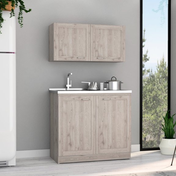 Light gray tone - Double - shelf unit - Bathroom - Organize toiletries
