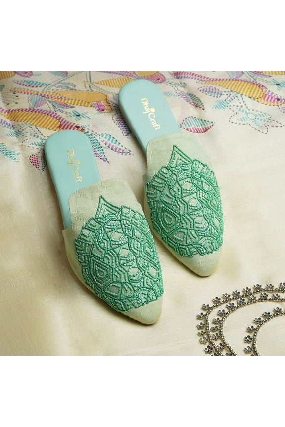 Light green Women mules (Slip-on)