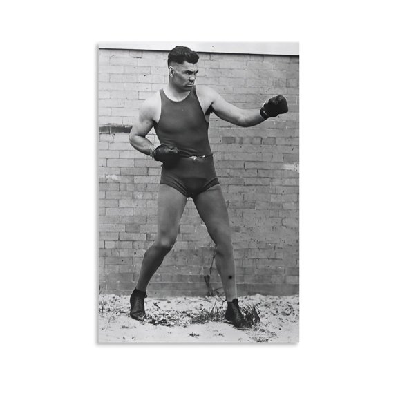 Light-heavyweight Boxers Jack Dempsey Retro Poster Wall Art Poster Scroll Canvas Painting Picture Living Room Decor Home 20x30inch(50x75cm)