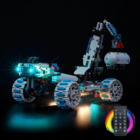 Light kit Compatible with Lego 42211 Lunar Outpost Moon Rover Space Vehicle - No Model Only Light, LED Lighting Accessories Compatible with Lego 42211 (RC Version)