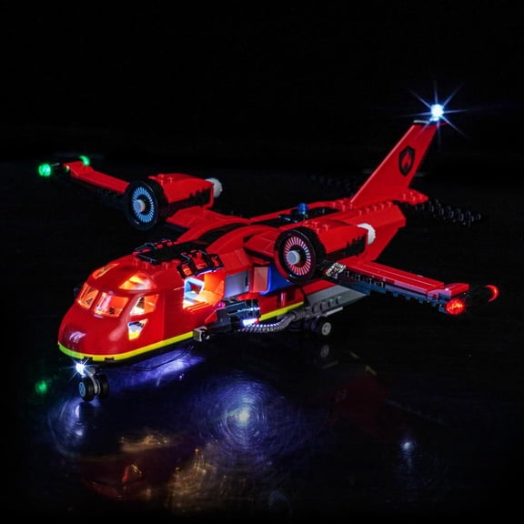 Light kit Compatible with Lego 60413 Fire Rescue Plane - No Model Only Light, LED Lighting Accessories Compatible with Lego 60413 Firefighting Aircraft